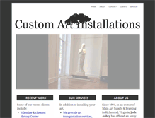 Tablet Screenshot of customartinstallations.com